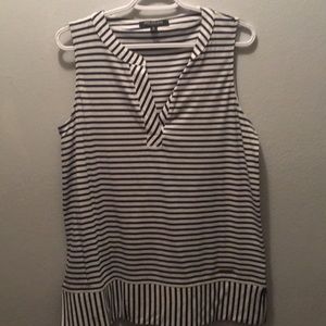 Navy sleeveless striped top. Great condition.